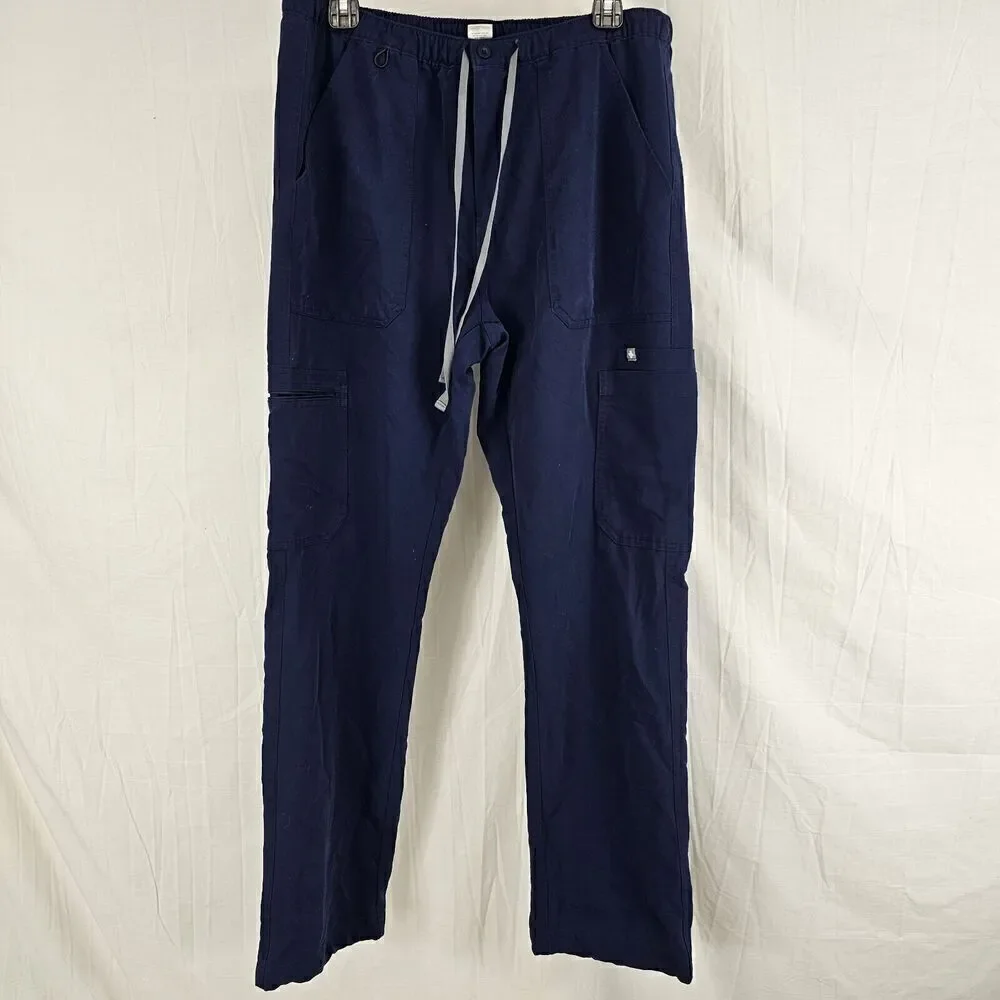 Figs Cairo Cargo Scrub Pants Men's Large Navy Blue Technical Collection Medical